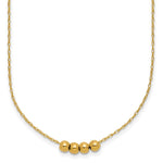 14k w/ 4, Bead Necklace
