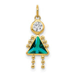 14k December Girl Birthstone Charm
