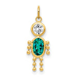 14k December Boy Birthstone Charm