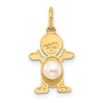 14K Boy FW Cultured Pearl-June