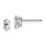 14k White Gold 6x Marquise Cubic Zirconia earring