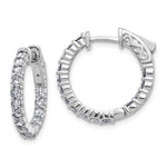 14kw 1.5ct G H I True Light Moissanite Hoop w/Safety Clasp Earrings