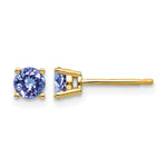 14k Round Tanzanite Post Earrings