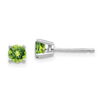 14k White Gold Peridot Earrings