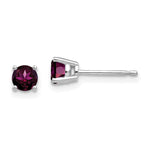 14k White Gold Rhodolite Garnet Earrings
