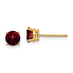 14k Garnet Post Earrings