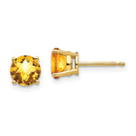 14k Citrine Checker Earrings