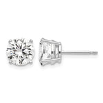 14k White Gold Cubic Zirconia Post Earrings