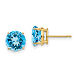 14k Blue Topaz Post Earrings