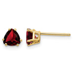 14k Trillion Garnet Post Earrings