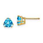 14k Trillion Blue Topaz Earrings