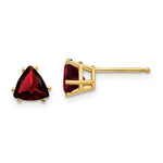 14k Trillion Garnet Earrings