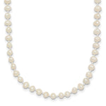 14k Children's 3- White Semi-Round Freshwater Cultured Pearl Necklace