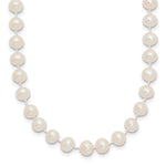 14k 5- White Semi-Round Freshwater Cultured Pearl Necklace