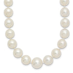 14k 9.5- White Round South Sea Saltwater Cultured Graduated Pearl Necklace