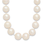 14k 11- White Near-Round Freshwater Cultured Pearl Necklace