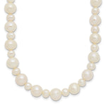14k White Gold 5- White Near-Round Freshwater Cultured Pearl Necklace
