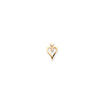 14k Moissanite heart pendant