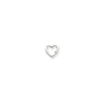 14k White Gold AA Diamond Heart Chain Slide