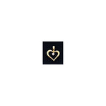 14k AAA Diamond heart pendant