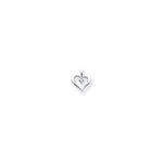 14k White Gold AAA Diamond heart pendant