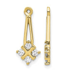 14k 1/4 carat AAA Diamond Dangle Cluster Earring Jackets