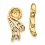 14k 1/4 carat A Diamond Fancy Earring Jackets
