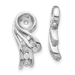 14k White Gold 1/4 carat A Diamond Fancy Earring Jackets