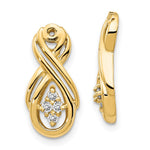14k 1/8 carat AA Diamond Infinity Earring Jackets