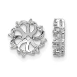 14k White Gold 1/15 carat A Diamond Earring Jackets