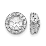 14k White Gold 1/3 carat VS Diamond Circle Earring Jackets