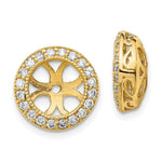 14k 1/2 carat VS Diamond Circle Earring Jackets