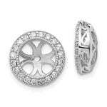 14k White Gold 1/2 carat A Diamond Circle Earring Jackets