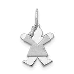14k White Mini Girl Joy Charm