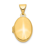 14k Polished Plain Oval Locket