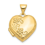 14k Floral Heart Locket