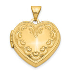 14k Domed Heart Border Heart Locket