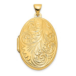 14k Scroll Design Oval Locket
