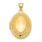 14k Heart Border Oval Locket
