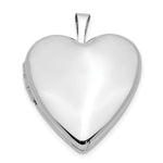 14K White Gold Polished Plain Heart Locket