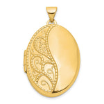 14ky Oval 1/2 Hand Engraved Locket