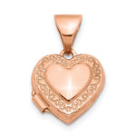 14k Rose Gold Scroll Border Heart Locket