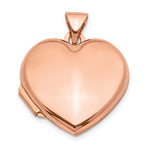 14k Rose Gold Polished Domed Heart Locket