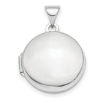 14k White Gold Polished Domed Round Locket