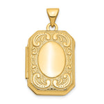 14k Fancy Border 20x Rectangle Locket