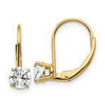 14k Cubic Zirconia Leverback Earrings