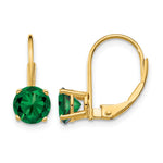 14k Round Mount St. Helens Leverback Earrings