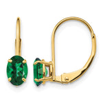14k 6x Oval Mount St. Helens Leverback Earrings