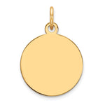 14k Plain .035 Gauge Circular Engravable Disc Charm