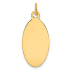 14k Plain .013 Gauge Engravable Elliptical 27x Disc Charm